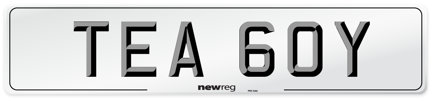 TEA 60Y Number Plate from New Reg